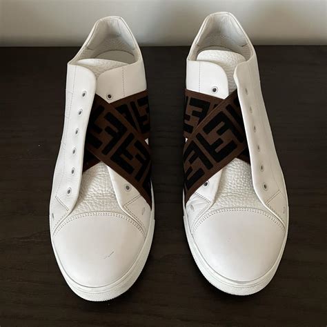 fendi white leather slip-ons|fendi boots for women.